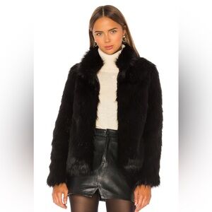 Unreal Fur Black Faux Fur Jacket from Revolve